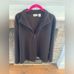 Womens Chico’s Full Zip Polyester Jacket Collared size 2 (Medium) Autumn vibes